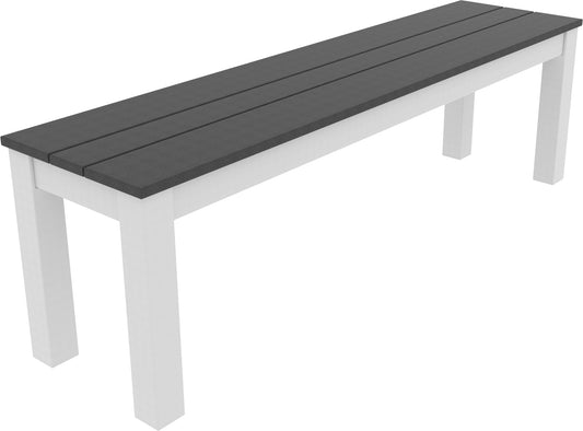 Seaside Casual Recycled Plastic Greenwich 80" Dining Bench Slatted - LEAD TIME TO SHIP 2 TO 4 WEEKS