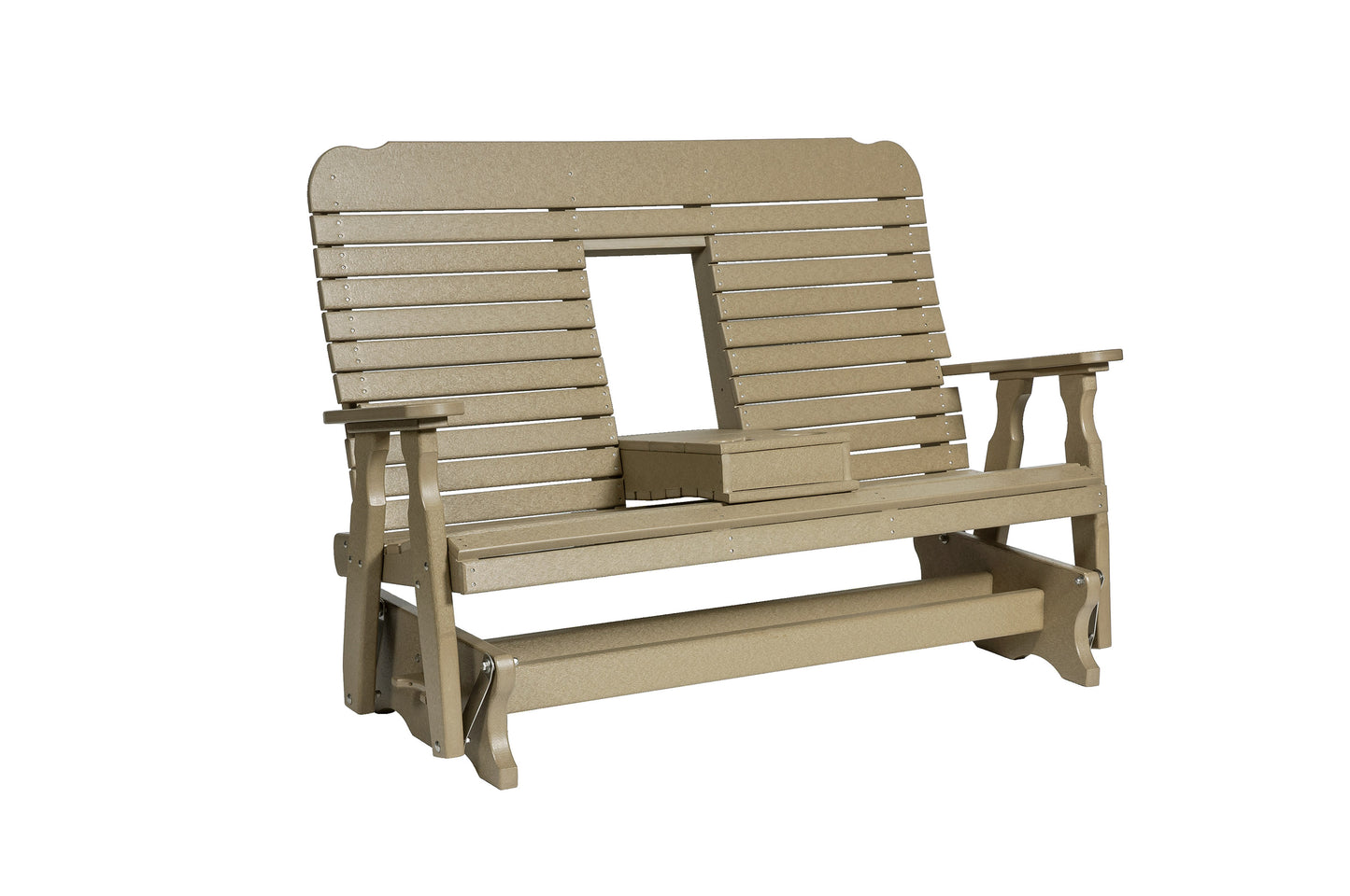 Leisure Lawns Amish Made Recycled Plastic 5' Easy Console Glider Model #642 - LEAD TIME TO SHIP 4 WEEKS