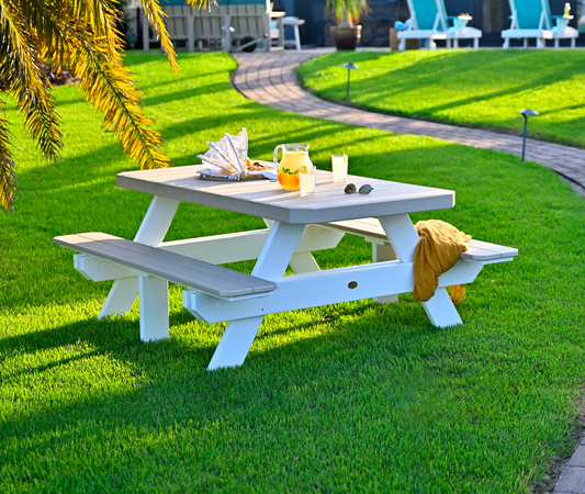 LuxCraft Recycled Plastic 6' Dining Height Rectangular Picnic Table - LEAD TIME TO SHIP 3 TO 4 WEEKS