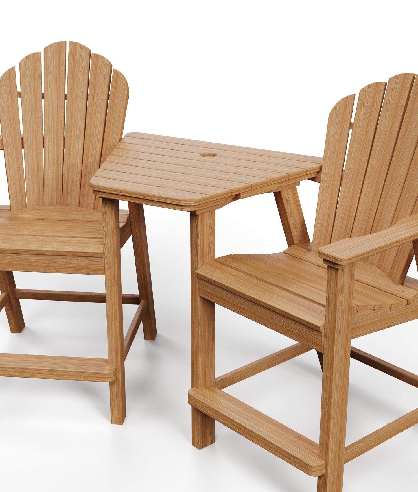 Seaside Casual Recycled Plastic Adirondack Dining, Bar & Balcony Chair Tete-A-Tete - LEAD TIME TO SHIP 4 TO 6 WEEKS