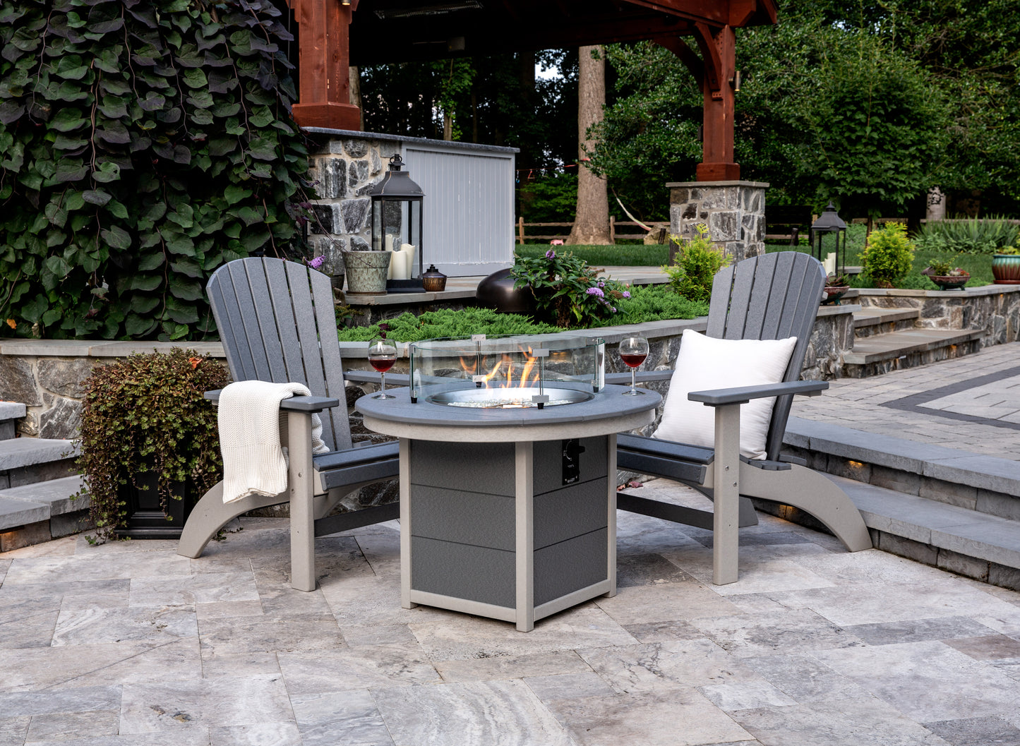 Leisure Lawns Amish Made Recycled Plastic Round Fire Pit Model #711 - LEAD TIME TO SHIP 4 WEEKS