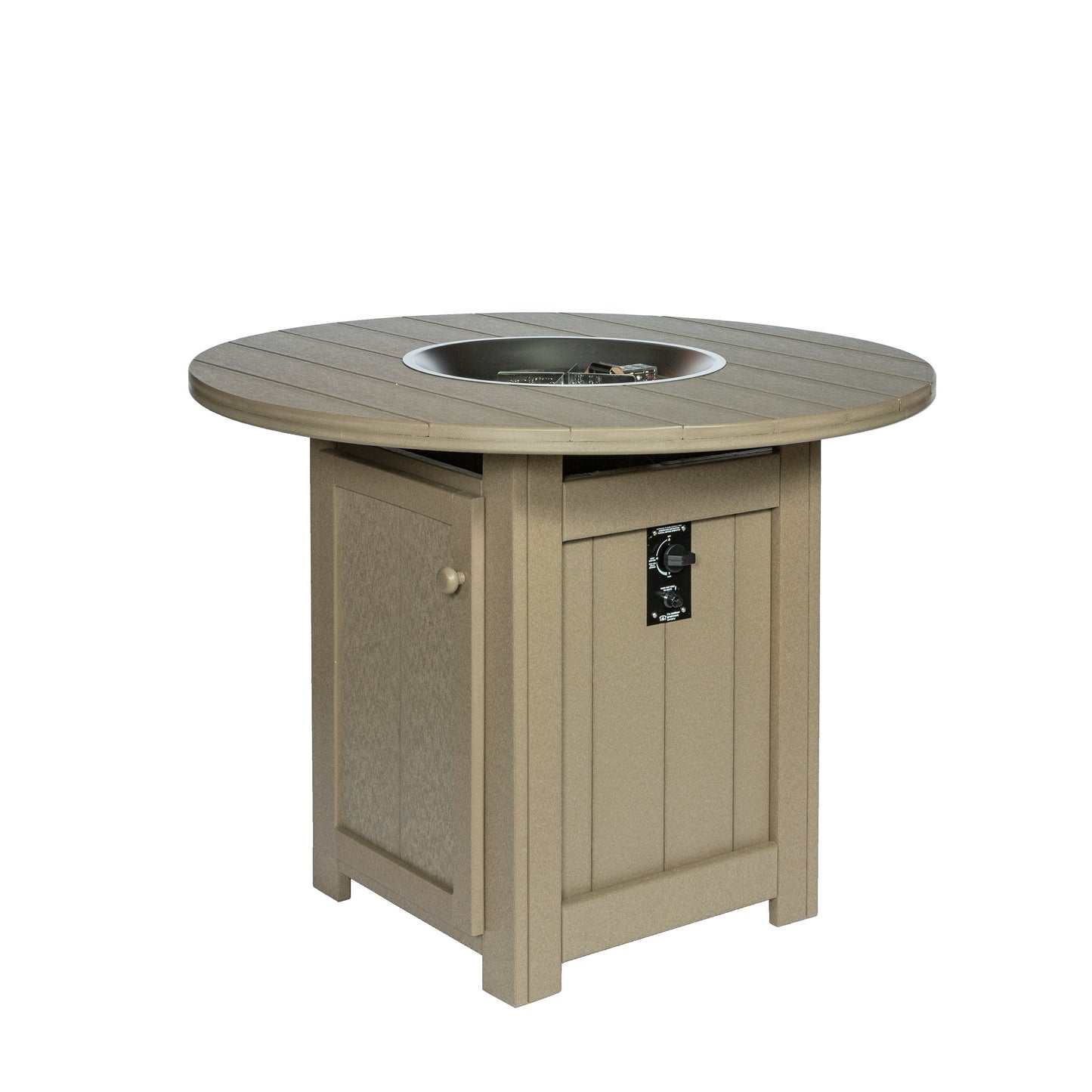Leisure Lawns Amish Made Round Fire Table Model #714B (Bar Height)- LEAD TIME TO SHIP 8 WEEKS OR LESS
