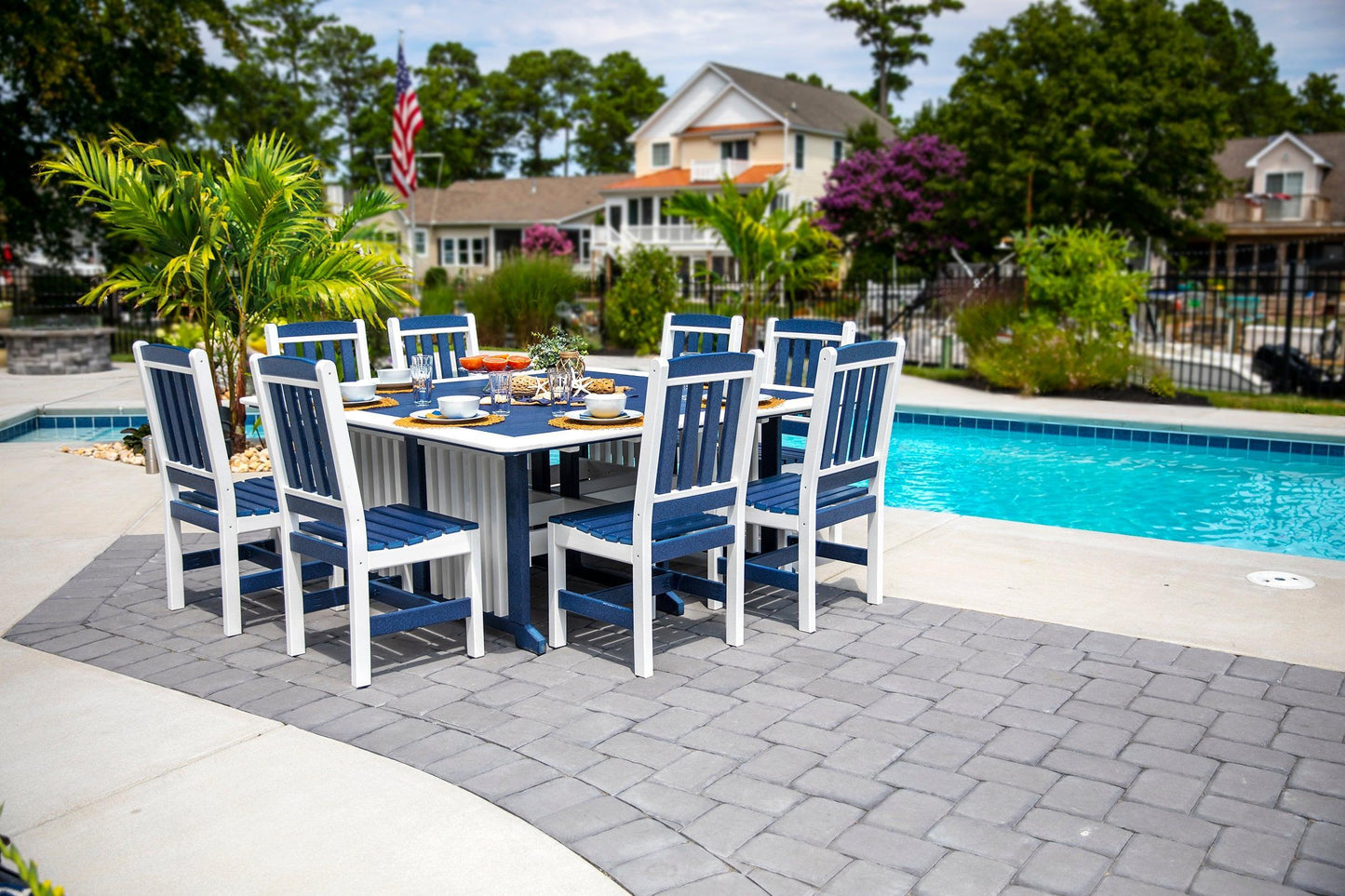 Leisure Lawns Amish Made Recycled Plastic 72" Square Table (Dining Height) Model #866D - LEAD TIME TO SHIP 4 WEEKS