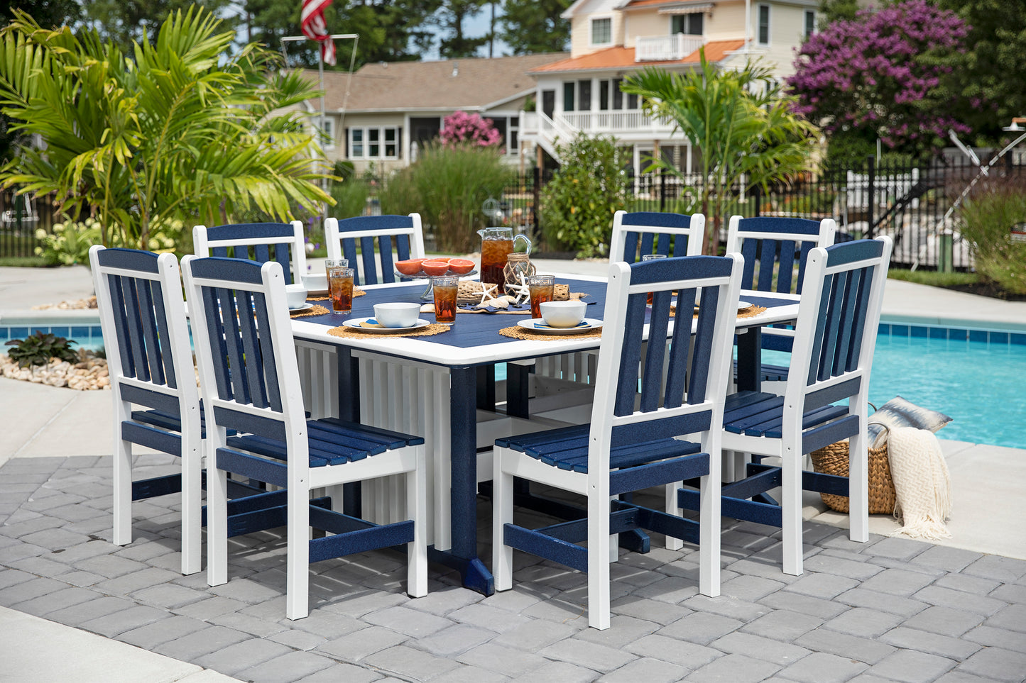 Leisure Lawns Amish Made Recycled Plastic 72" Square Table (Dining Height) Model #866D - LEAD TIME TO SHIP 4 WEEKS