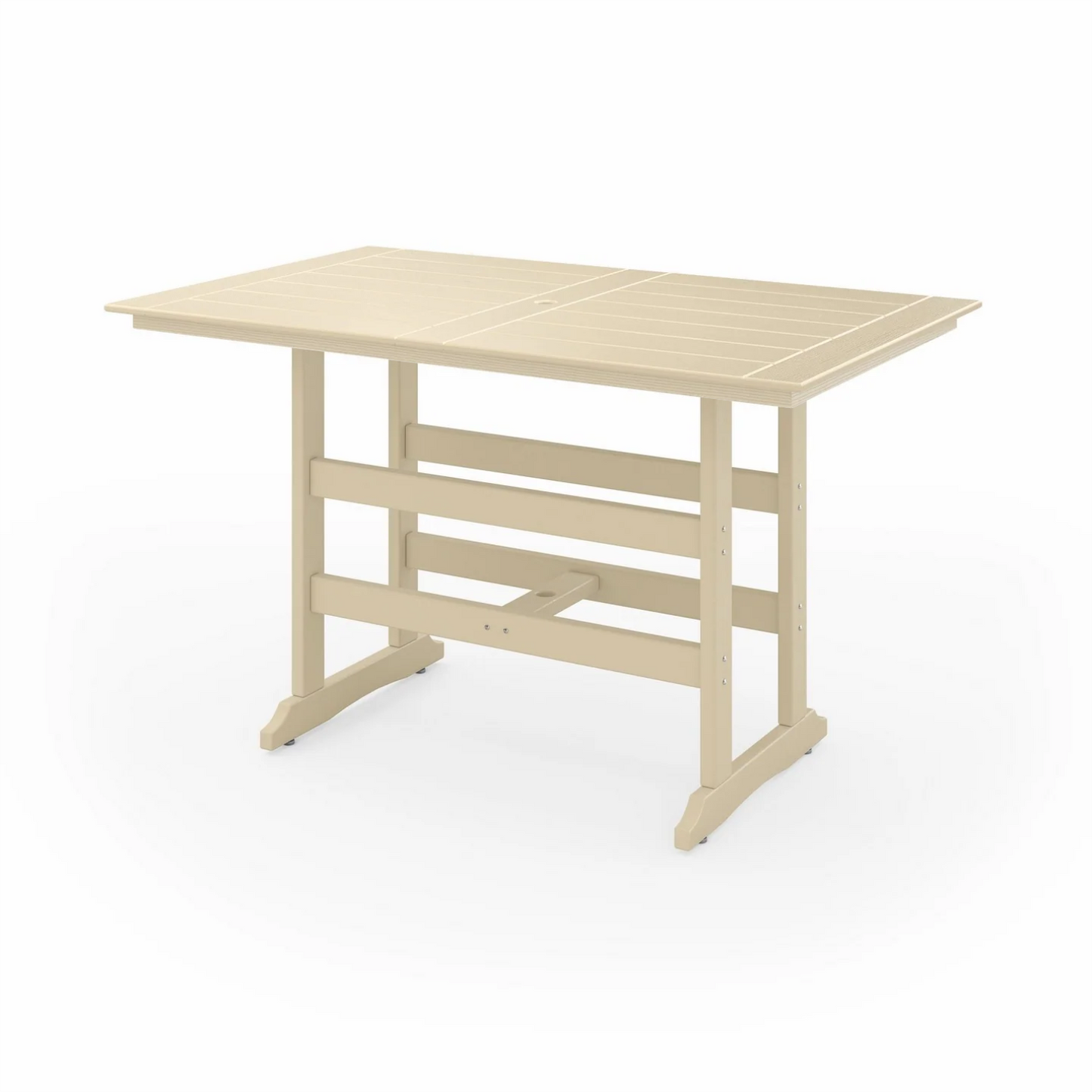 Sopoly 72" Savannah Farmhouse Recycled Plastic Bar Table (BAR HEIGHT) - LEAD TIME TO SHIP 5 BUSINESS DAYS OR LESS