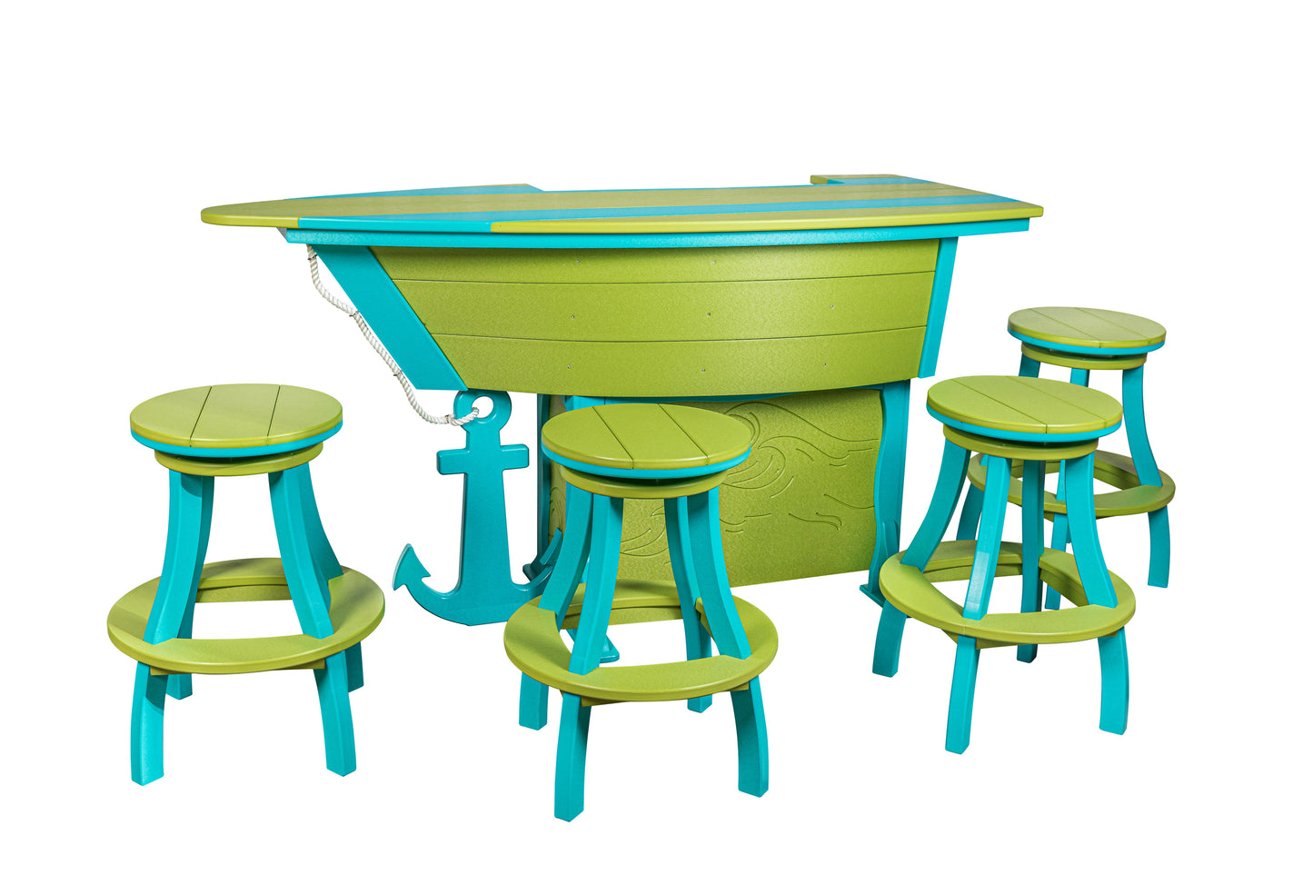 Beaver Dam Outdoor 76"x32"  Anchor Ave Bar Table (BAR HEIGHT) - LEAD TIME TO SHIP 8 WEEKS OR LESS