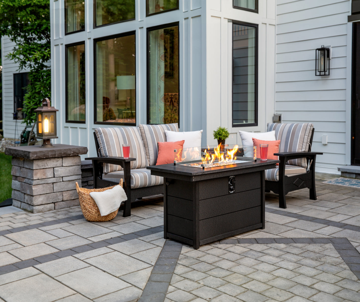 Leisure Lawns Amish Made Recycled Plastic Console Fire Pit Model #812 - LEAD TIME TO SHIP 4 WEEKS