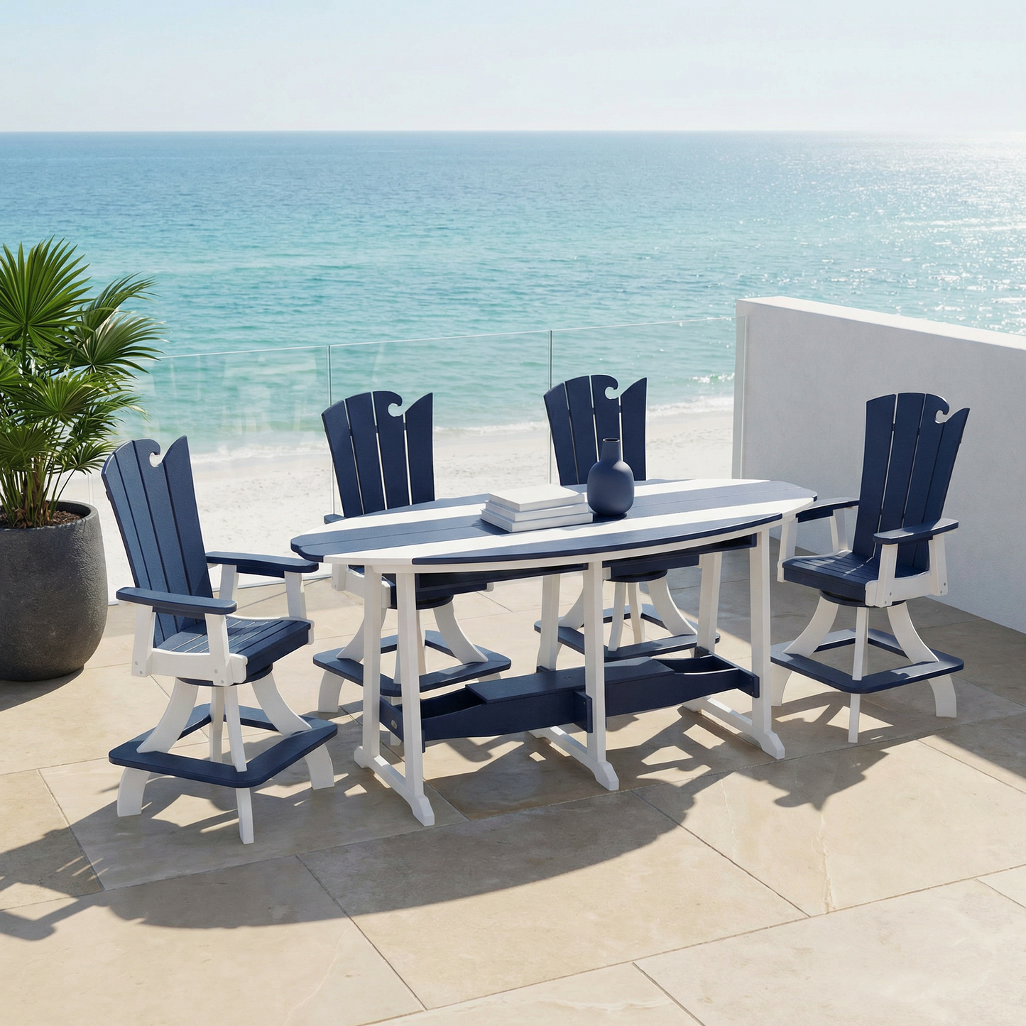 Beaver Dam Outdoor 8' Surf-Aira Bar Table (BAR HEIGHT) - LEAD TIME TO SHIP 6 WEEKS OR LESS