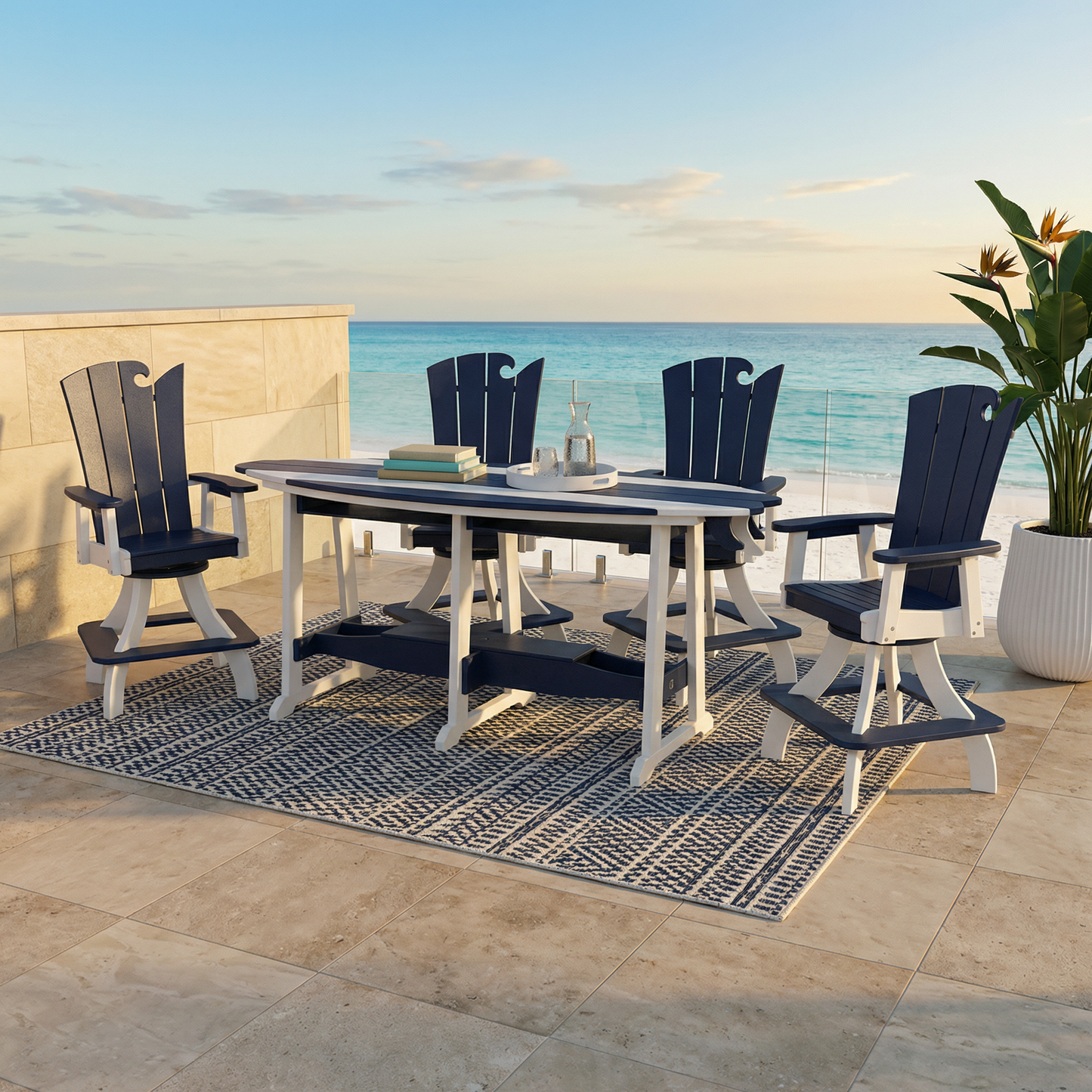 Beaver Dam Outdoor 8' Surf-Aira Bar Table (BAR HEIGHT) - LEAD TIME TO SHIP 6 WEEKS OR LESS