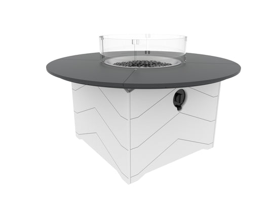 Seaside Casual Recycled Plastic Aura 50" Round Fire Table - LEAD TIME TO SHIP 2 TO 4 WEEKS