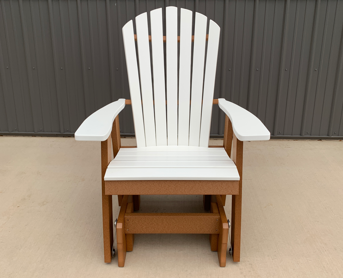 Bryton Park Poly Furniture Recycled Plastic Adirondack Glider Chair - LEAD TIME TO SHIP 10 BUSINESS DAYS