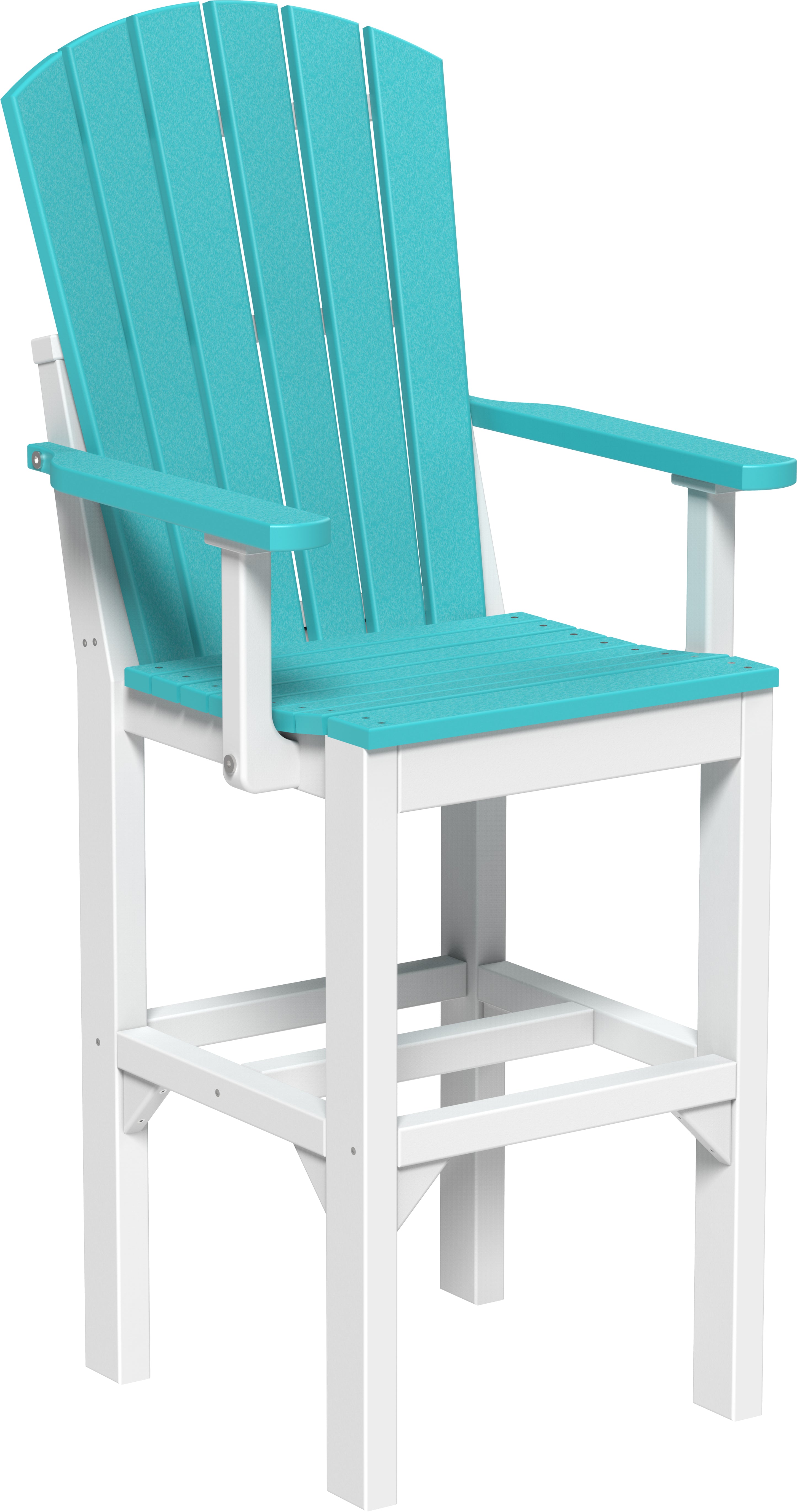 Bar Height Adirondack Chair- Aruba Blue & Driftwood main image 0