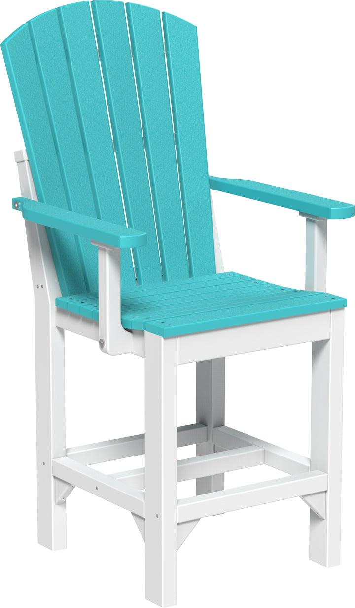 LuxCraft Recycled Plastic Adirondack Arm Chair (COUNTER HEIGHT) - LEAD TIME TO SHIP 3 TO 4 WEEKS