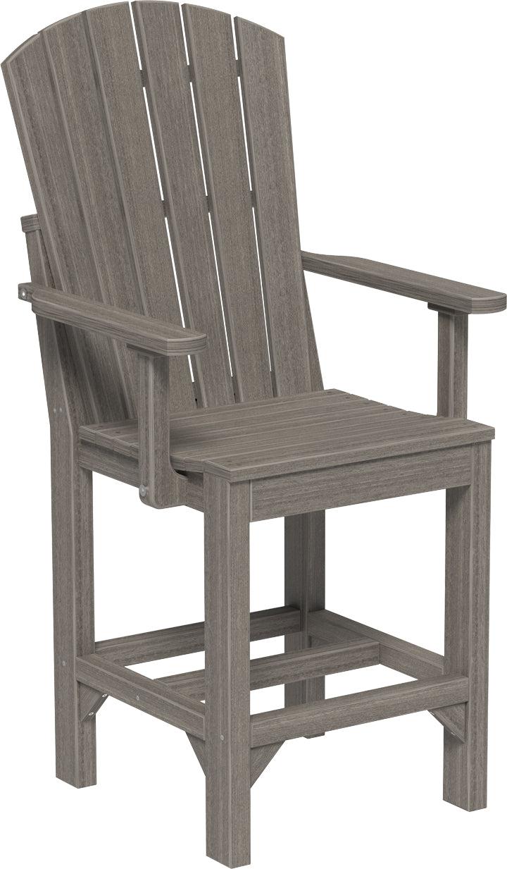 LuxCraft Recycled Plastic Adirondack Arm Chair (COUNTER HEIGHT) - LEAD TIME TO SHIP 3 TO 4 WEEKS