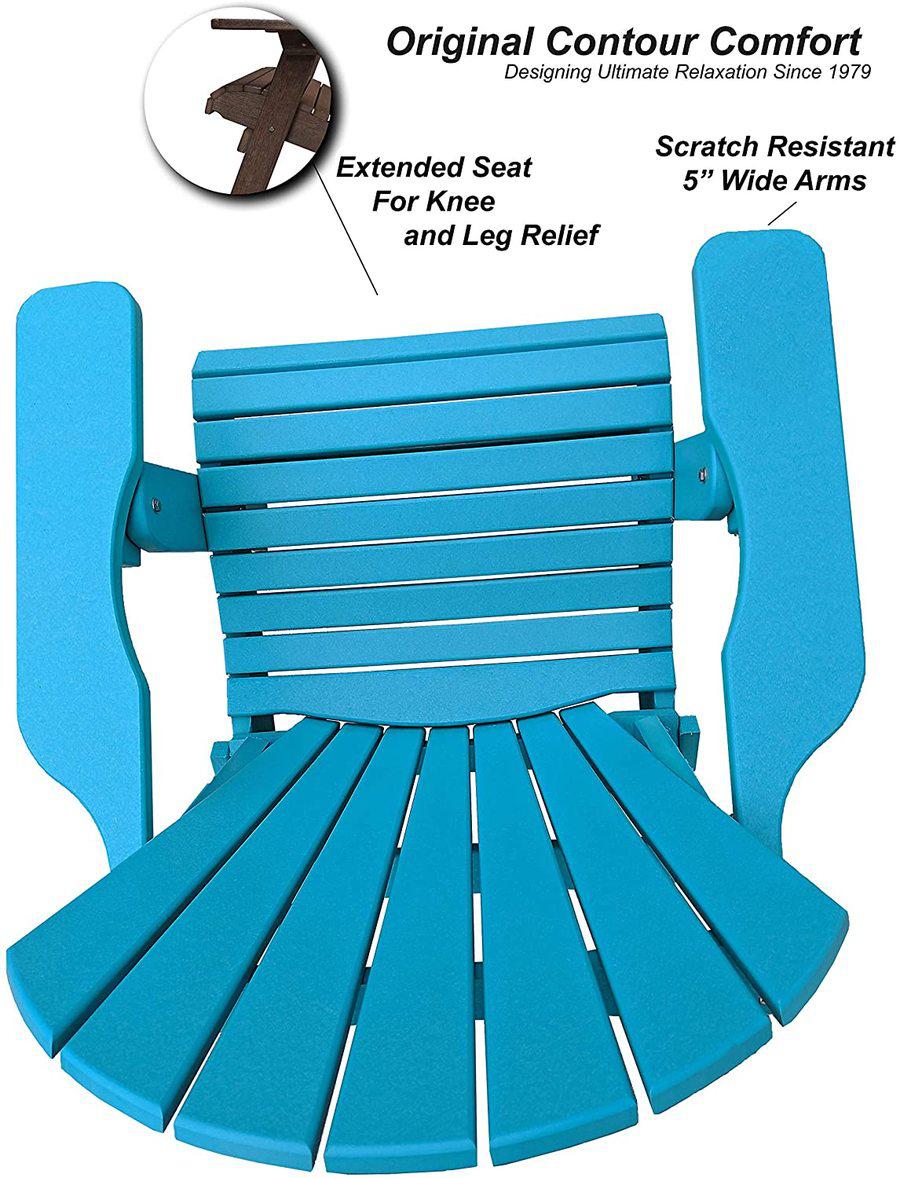 Patio Surplus® Recycled Plastic King Size Folding Adirondack Chair (LIFETIME WARRANTY) - LEAD TIME TO SHIP 2 TO 3 BUSINESS DAYS