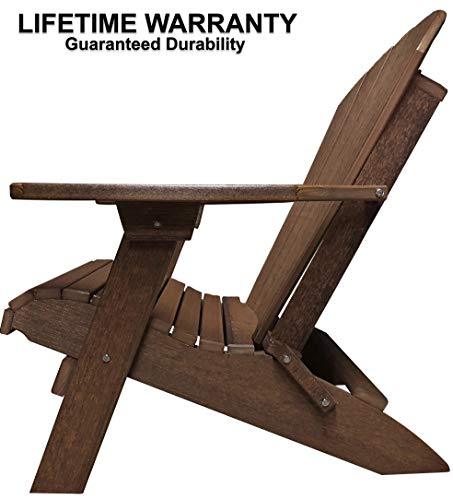 Patio Surplus® Recycled Plastic King Size Folding Adirondack Chair (LIFETIME WARRANTY) - LEAD TIME TO SHIP 2 TO 3 BUSINESS DAYS