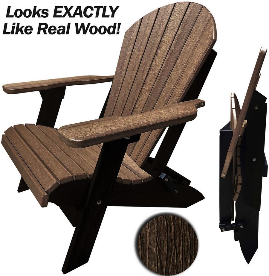 Patio Surplus® Recycled Plastic King Size Folding Adirondack Chair (LIFETIME WARRANTY) - LEAD TIME TO SHIP 2 TO 3 BUSINESS DAYS
