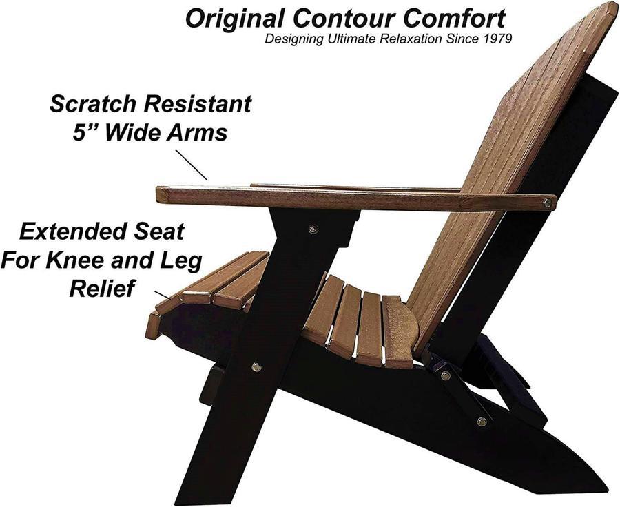 Patio Surplus® Recycled Plastic King Size Folding Adirondack Chair (LIFETIME WARRANTY) - LEAD TIME TO SHIP 2 TO 3 BUSINESS DAYS