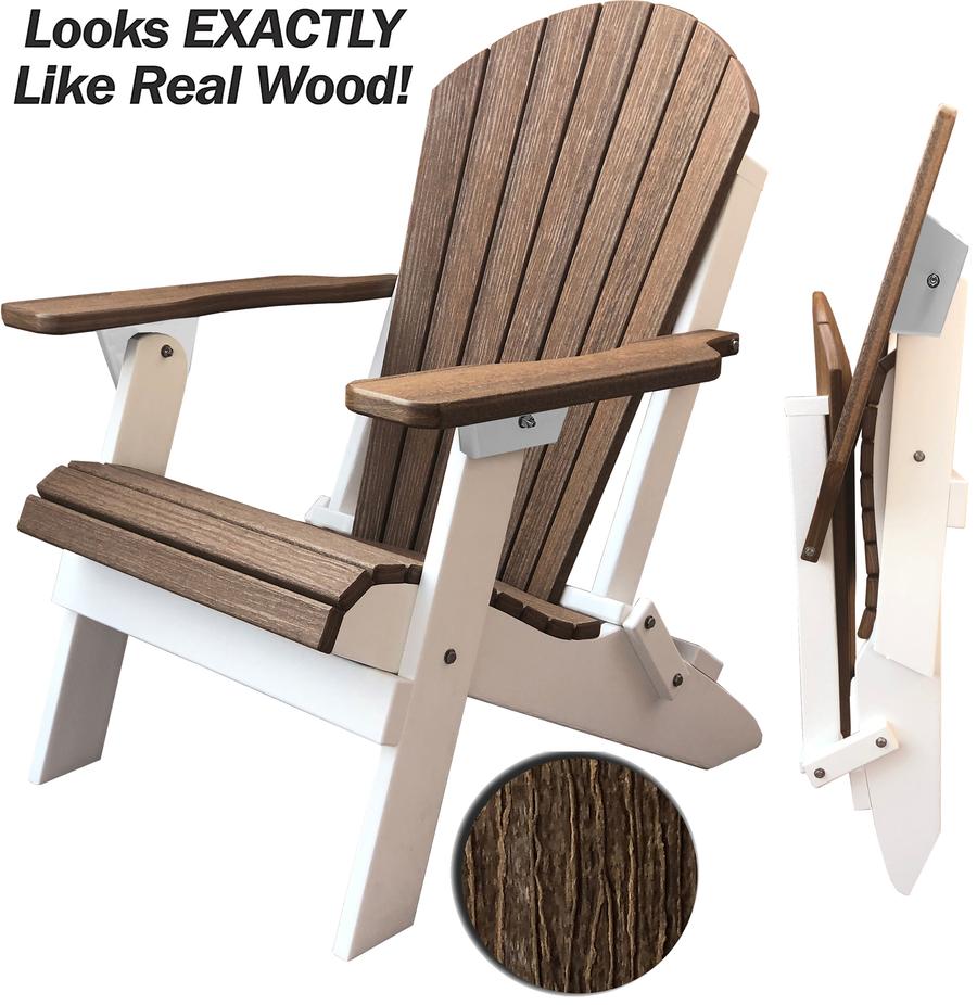 Patio Surplus® Recycled Plastic King Size Folding Adirondack Chair (LIFETIME WARRANTY) - LEAD TIME TO SHIP 2 TO 3 BUSINESS DAYS