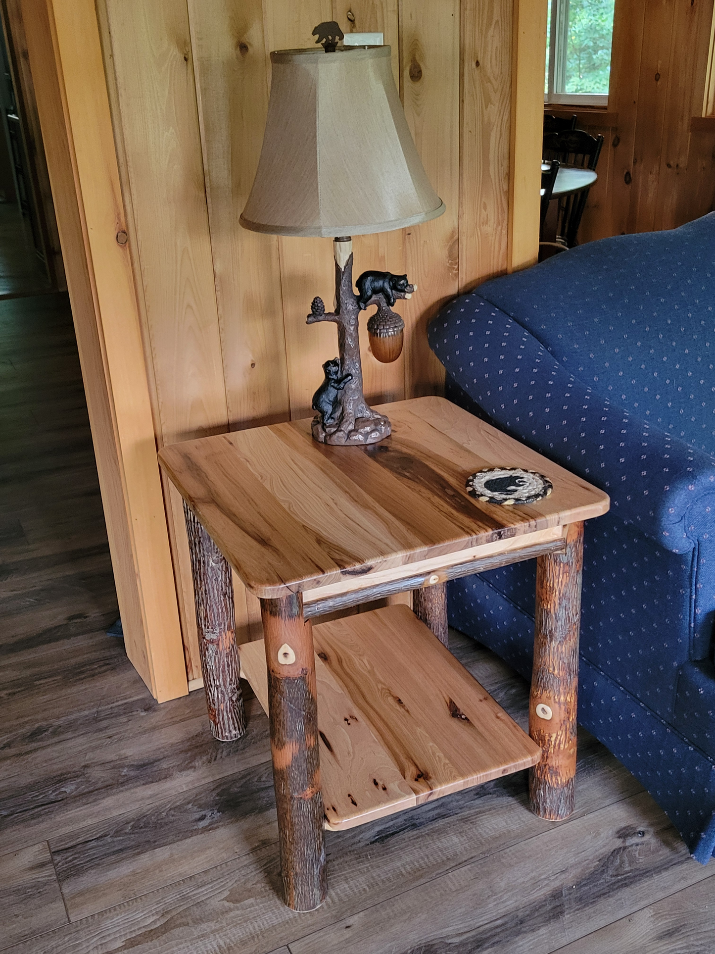 A&L Furniture Co. Hickory Solid Wood End Table with Shelf - LEAD TIME TO SHIP 10 BUSINESS DAYS