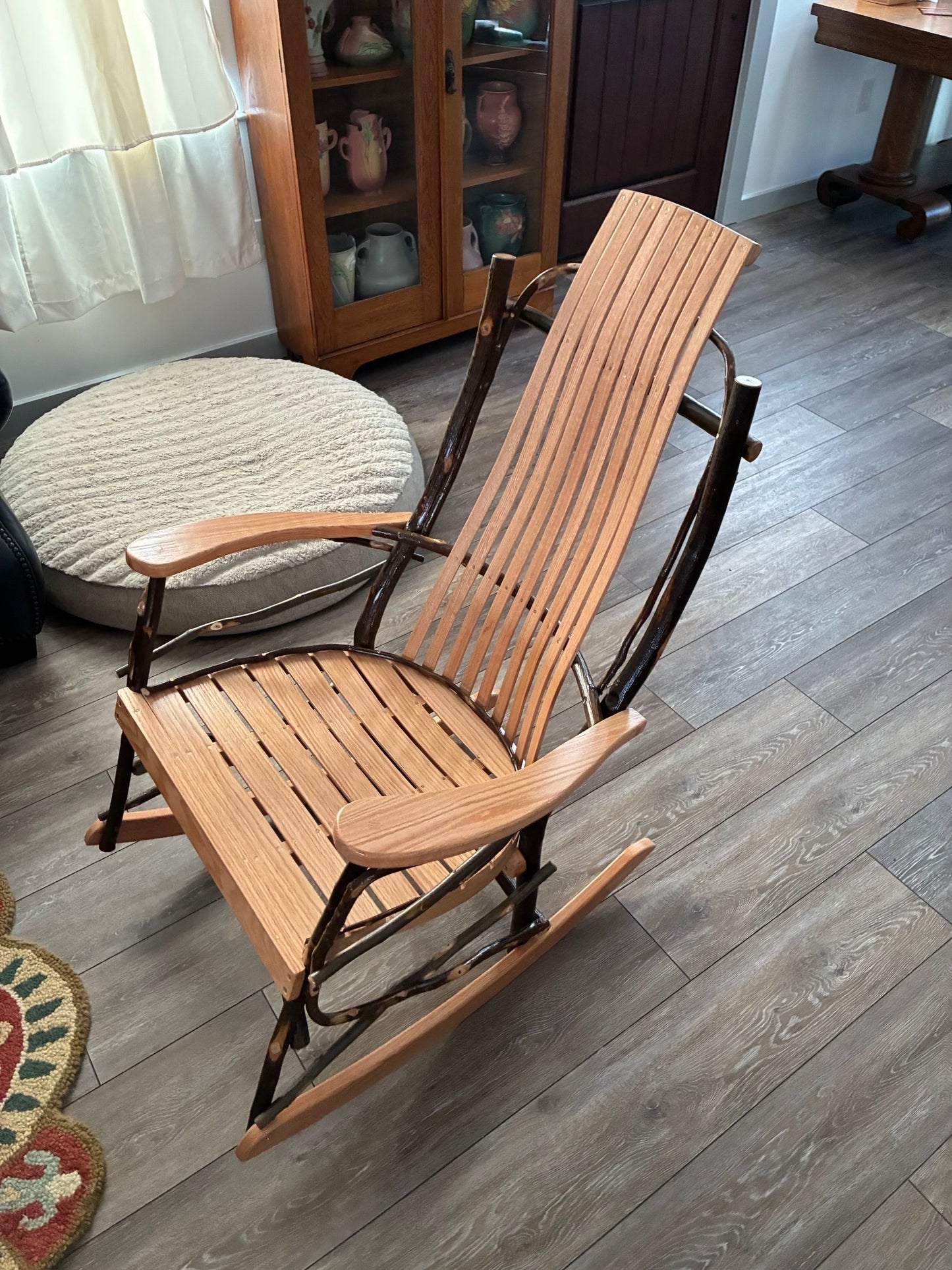 A&L Furniture Co. Timberlux Rustic Hickory 9-Slat Rocking Chair - LEAD TIME TO SHIP 10 BUSINESS DAYS