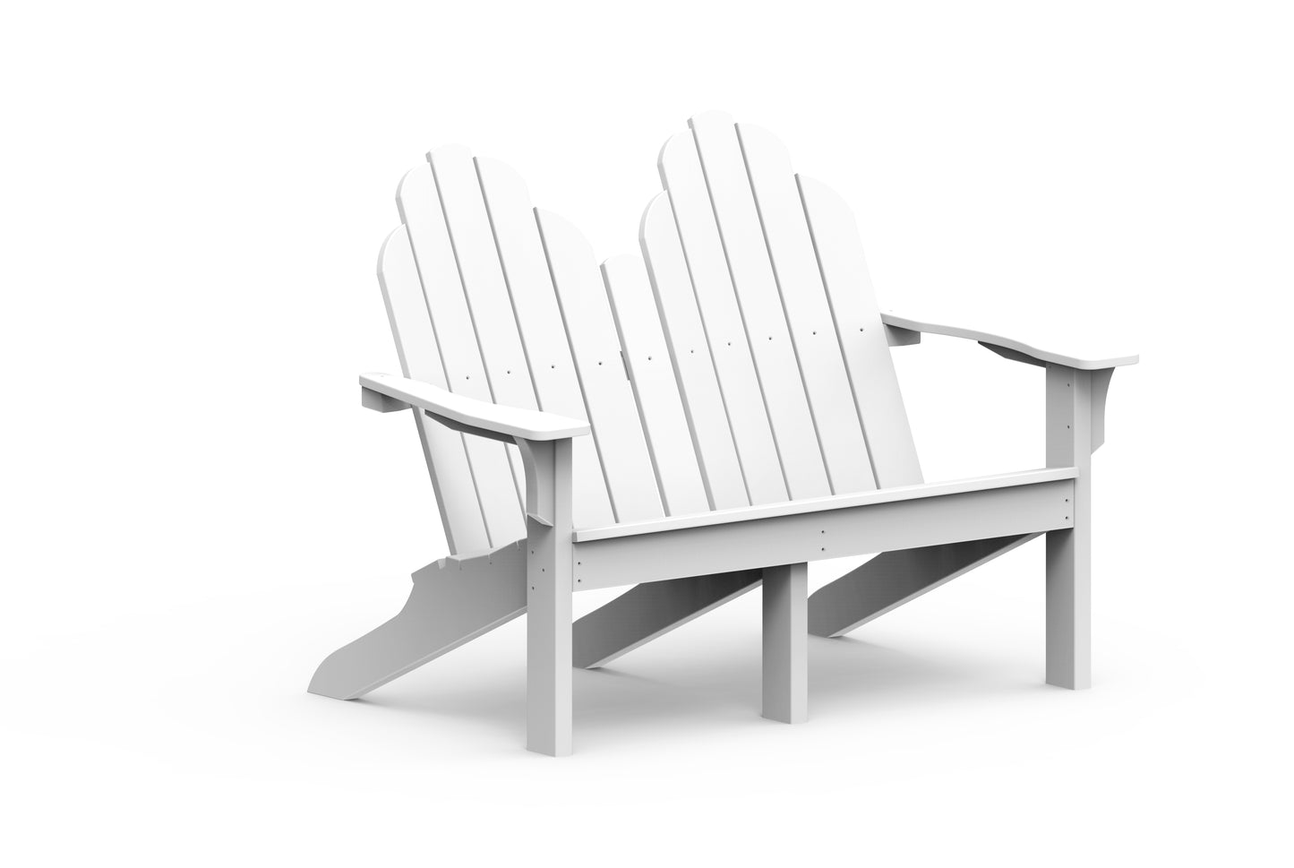 Seaside Casual Recycled Plastic Adirondack Classic Love Seat - LEAD TIME TO SHIP 2 TO 4 WEEKS