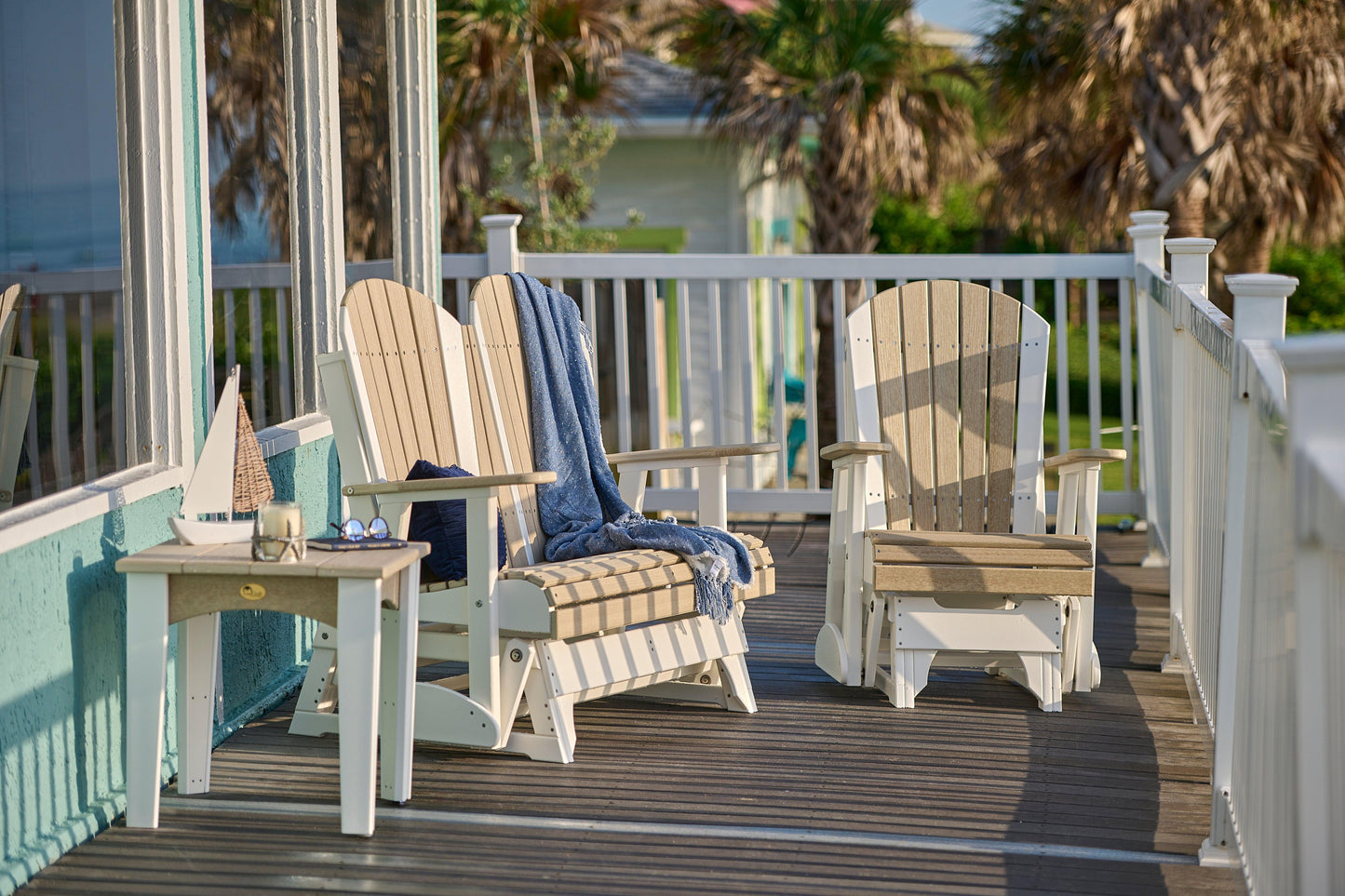 LuxCraft Recycled Plastic 2' Adirondack Glider Chair  - LEAD TIME TO SHIP 7 BUSINESS DAYS OR LESS
