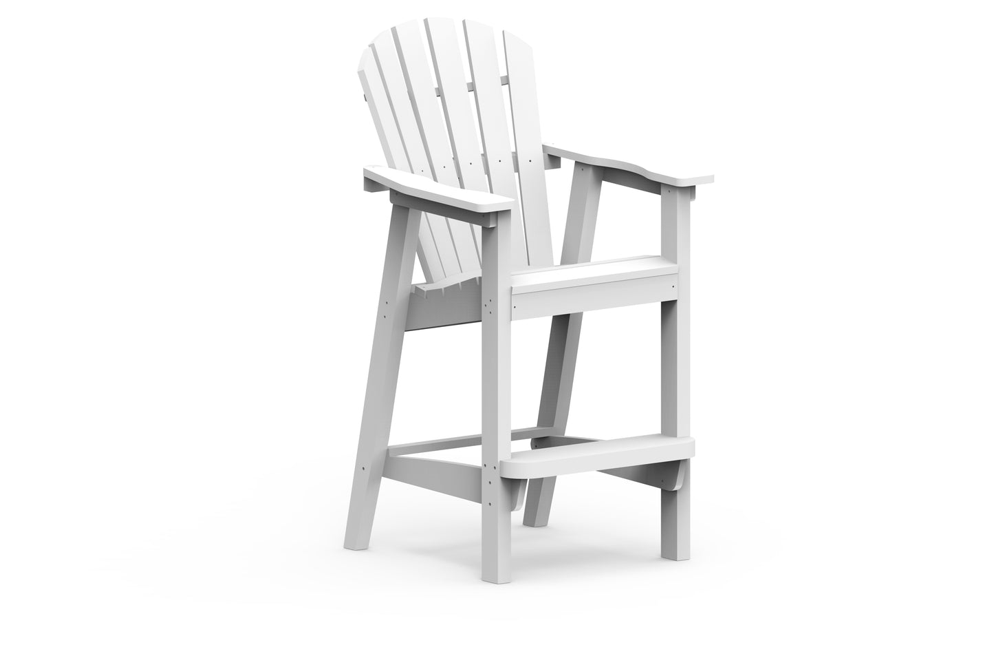 Seaside Casual Recycled Plastic Adirondack Shellback Bar Chair (BAR HEIGHT) - LEAD TIME TO SHIP 2 TO 4 WEEKS