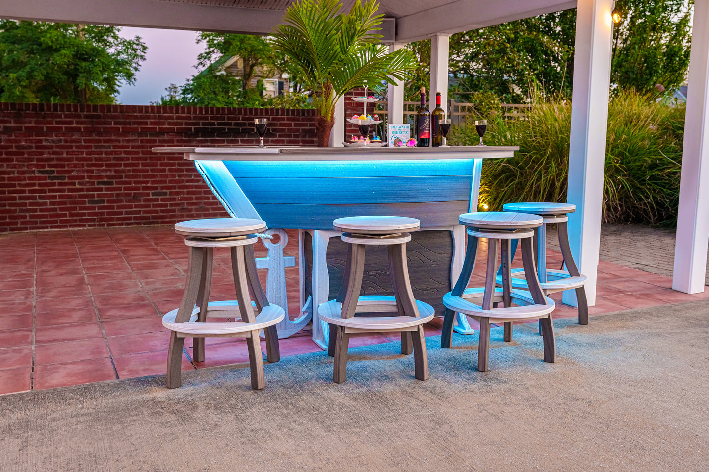 Beaver Dam Outdoor Anchor Ave Swivel Counter Stool (COUNTER HEIGHT) - LEAD TIME TO SHIP 4 WEEKS OR LESS