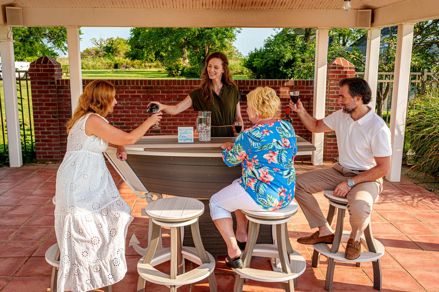 Beaver Dam Outdoor 76"x32"  Anchor Ave Bar Table (BAR HEIGHT) - LEAD TIME TO SHIP 8 WEEKS OR LESS