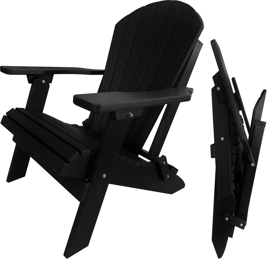 Patio Surplus® Recycled Plastic King Size Folding Adirondack Chair (LIFETIME WARRANTY) - LEAD TIME TO SHIP 2 TO 3 BUSINESS DAYS