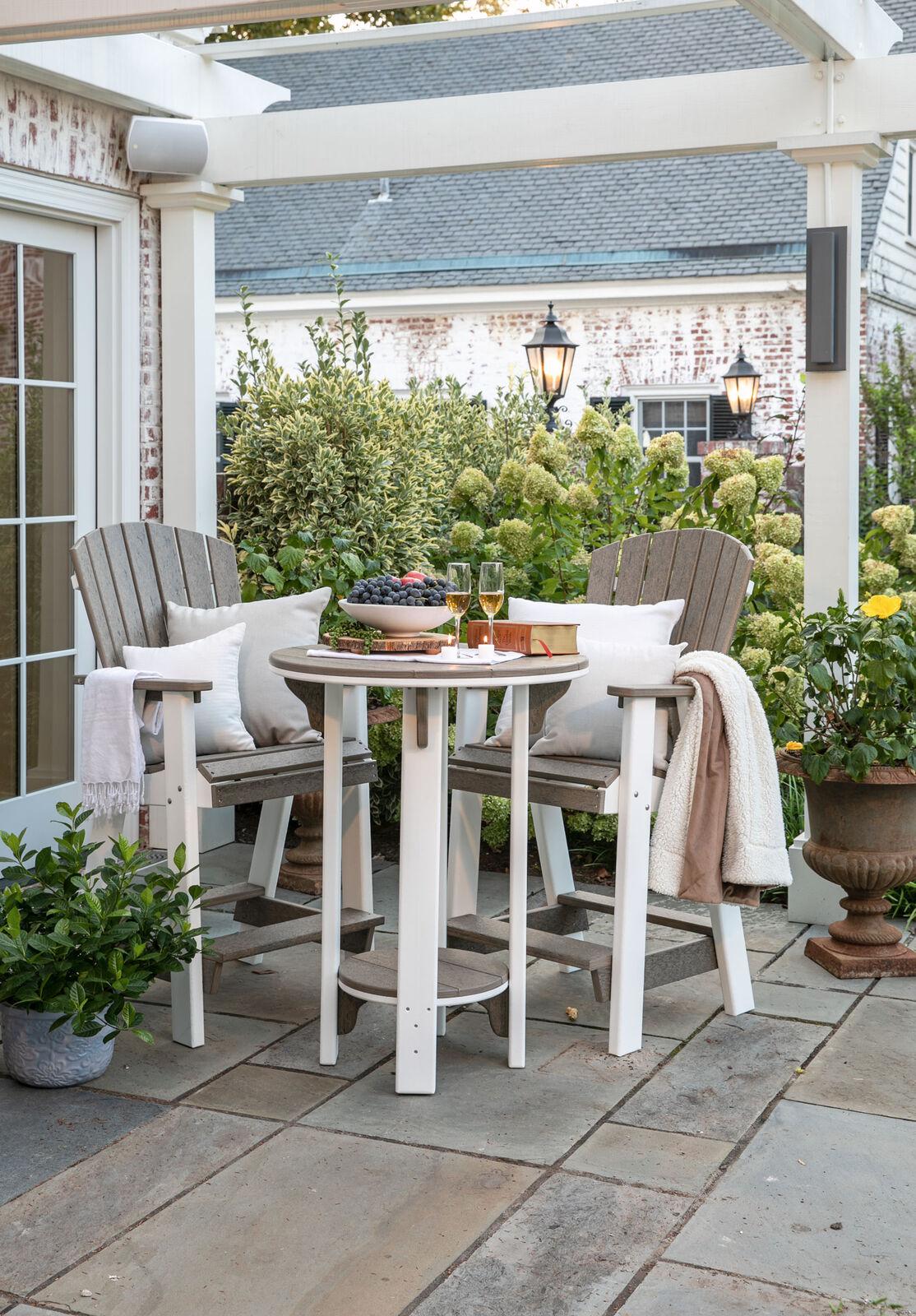 Leisure Lawns Amish Poly Fan-Back Balcony 3pc Set (BAR HEIGHT) - LEAD TIME TO SHIP 4 WEEKS