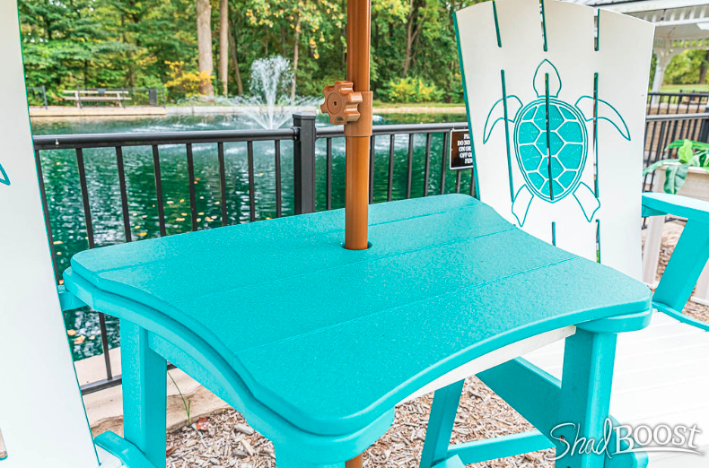 Beaver Dam Outdoor Bayside Turtle Design Bar Chair Set with 2 piece Settee Table (BAR HEIGHT) - LEAD TIME TO SHIP 6 WEEKS OR LESS