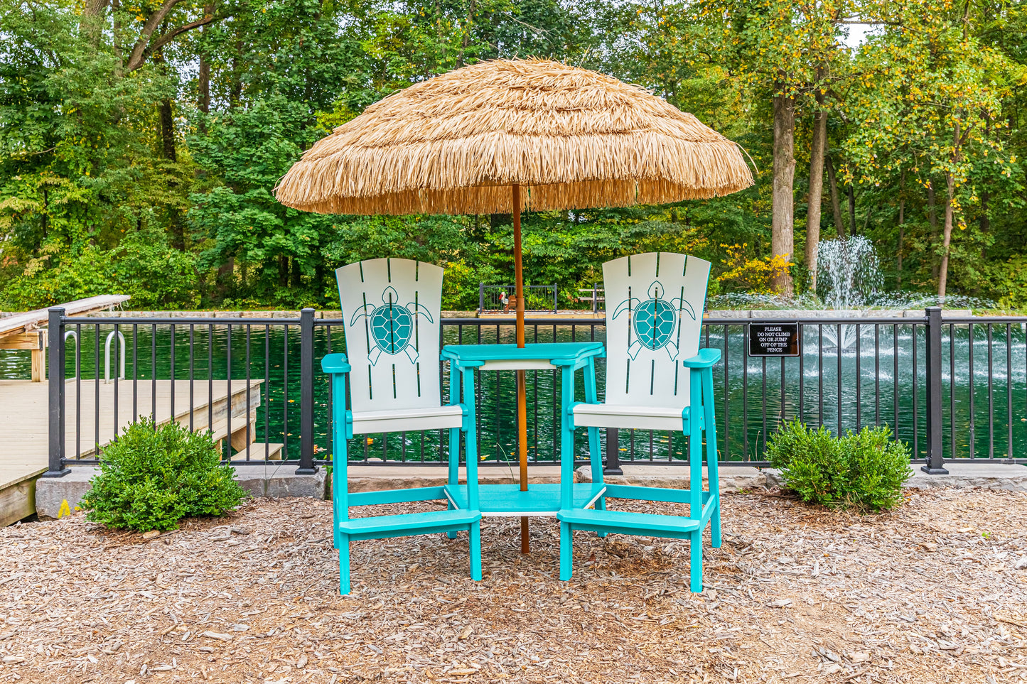 Beaver Dam Outdoor Bayside Turtle Design Bar Chair (BAR HEIGHT) -  LEAD TIME TO SHIP 4 WEEKS OR LESS - LEAD TIME TO SHIP 6 WEEKS OR LESS