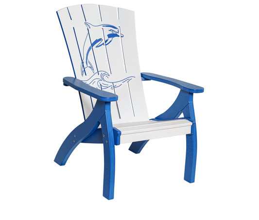 Beaver Dam Woodworks Bayside Dolphin Design Siesta Chair - LEAD TIME TO SHIP 4 WEEKS OR LESS