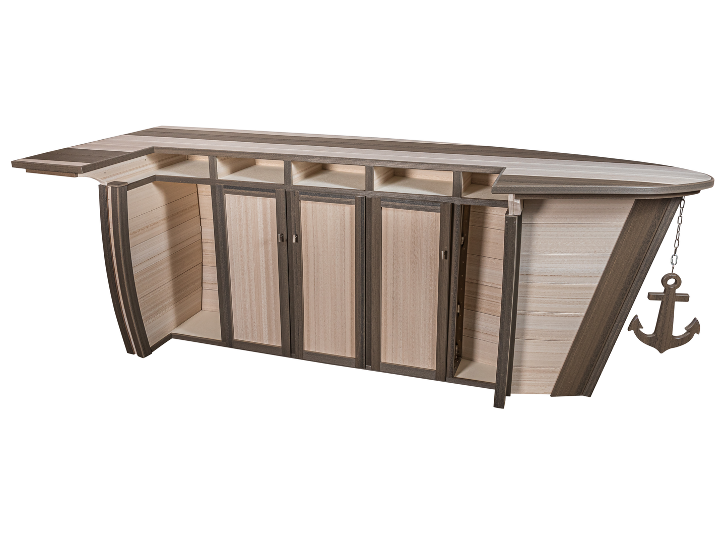 Beaver Dam Outdoor 118"x46" Anchor Ave Bar Table  - LEAD TIME TO SHIP 8 WEEKS OR LESS