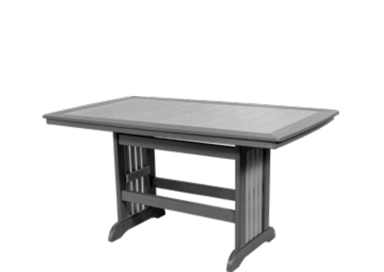 Beaver Dam Outdoor 42"x70" Farmhouse Mission Bar Table (BAR HEIGHT) - LEAD TIME TO SHIP 8 WEEKS OR LESS