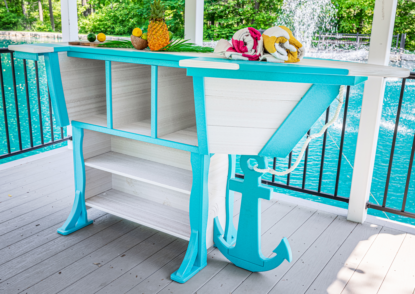 Beaver Dam Outdoor 76"x32"  Anchor Ave Bar Table (BAR HEIGHT) - LEAD TIME TO SHIP 8 WEEKS OR LESS