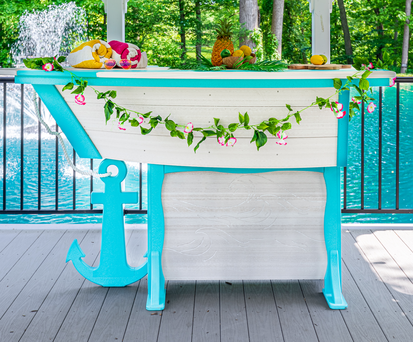 Beaver Dam Outdoor 76"x32"  Anchor Ave Bar Table (BAR HEIGHT) - LEAD TIME TO SHIP 8 WEEKS OR LESS