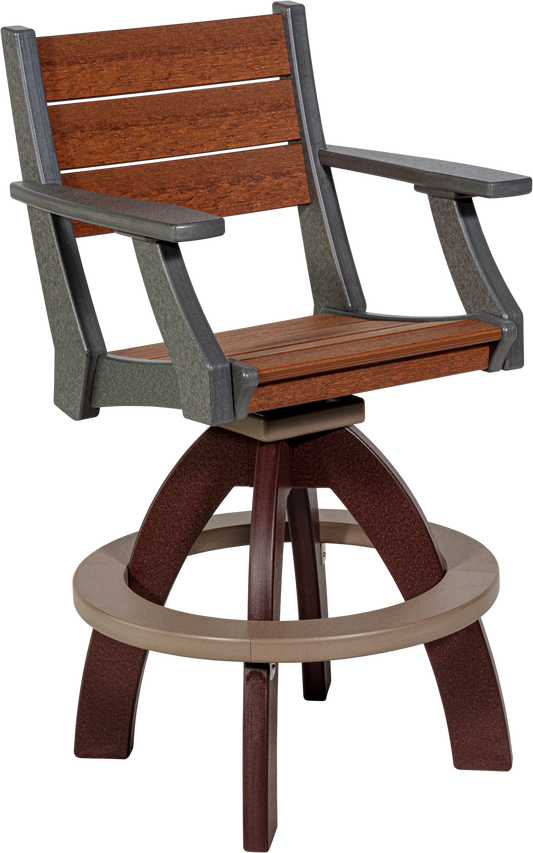 Beaver Dam Outdoor Farmhouse Swivel Bar Chair (BAR HEIGHT) - LEAD TIME TO SHIP 8 WEEKS OR LESS