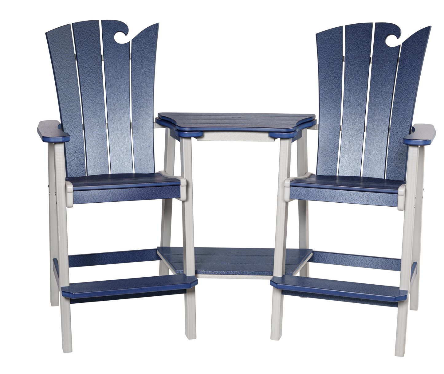 Beaver Dam Outdoor OceanWavz Bar Chair Settee (BAR HEIGHT) - LEAD TIME TO SHIP 6 WEEKS OR LESS