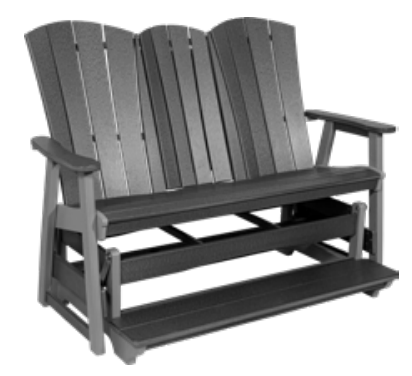 Beaver Dam Outdoor Serenity Triple Counter Glider With flip Down Center Console (COUNTER HEIGHT) - LEAD TIME TO SHIP 8 WEEKS OR LESS
