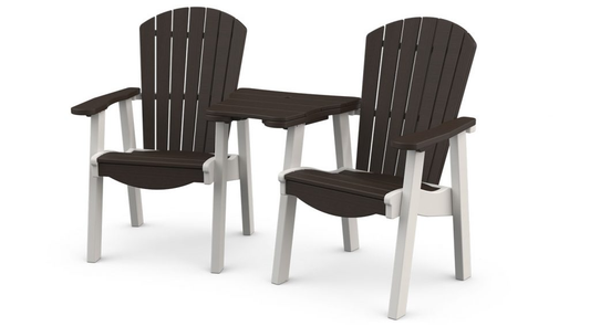 Beaver Dam Outdoor Supreme Dining Chair Settee (DINING HEIGHT) - LEAD TIME TO SHIP 8 WEEKS OR LESS