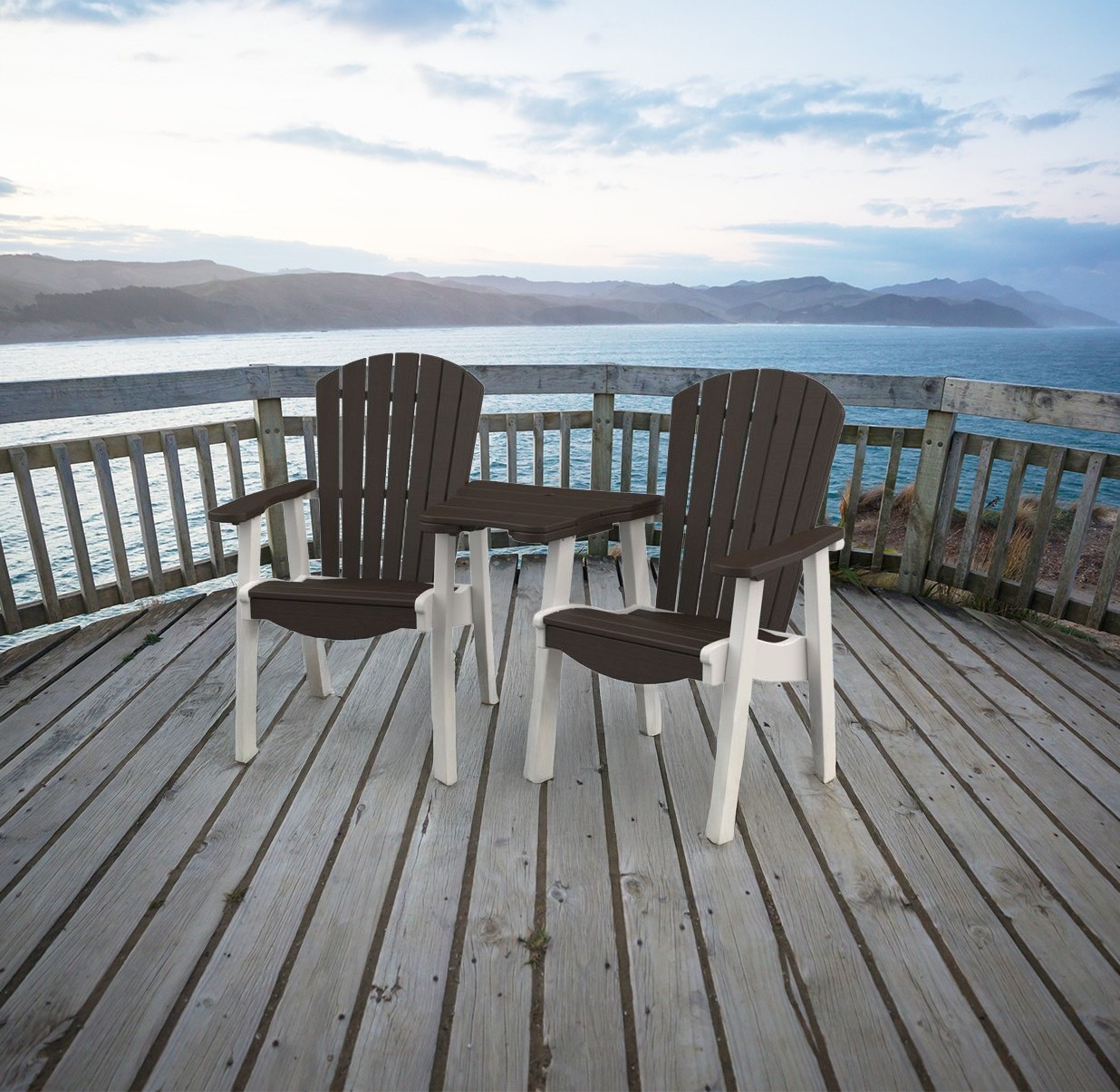 Beaver Dam Outdoor Supreme Dining Chair Settee (DINING HEIGHT) - LEAD TIME TO SHIP 8 WEEKS OR LESS