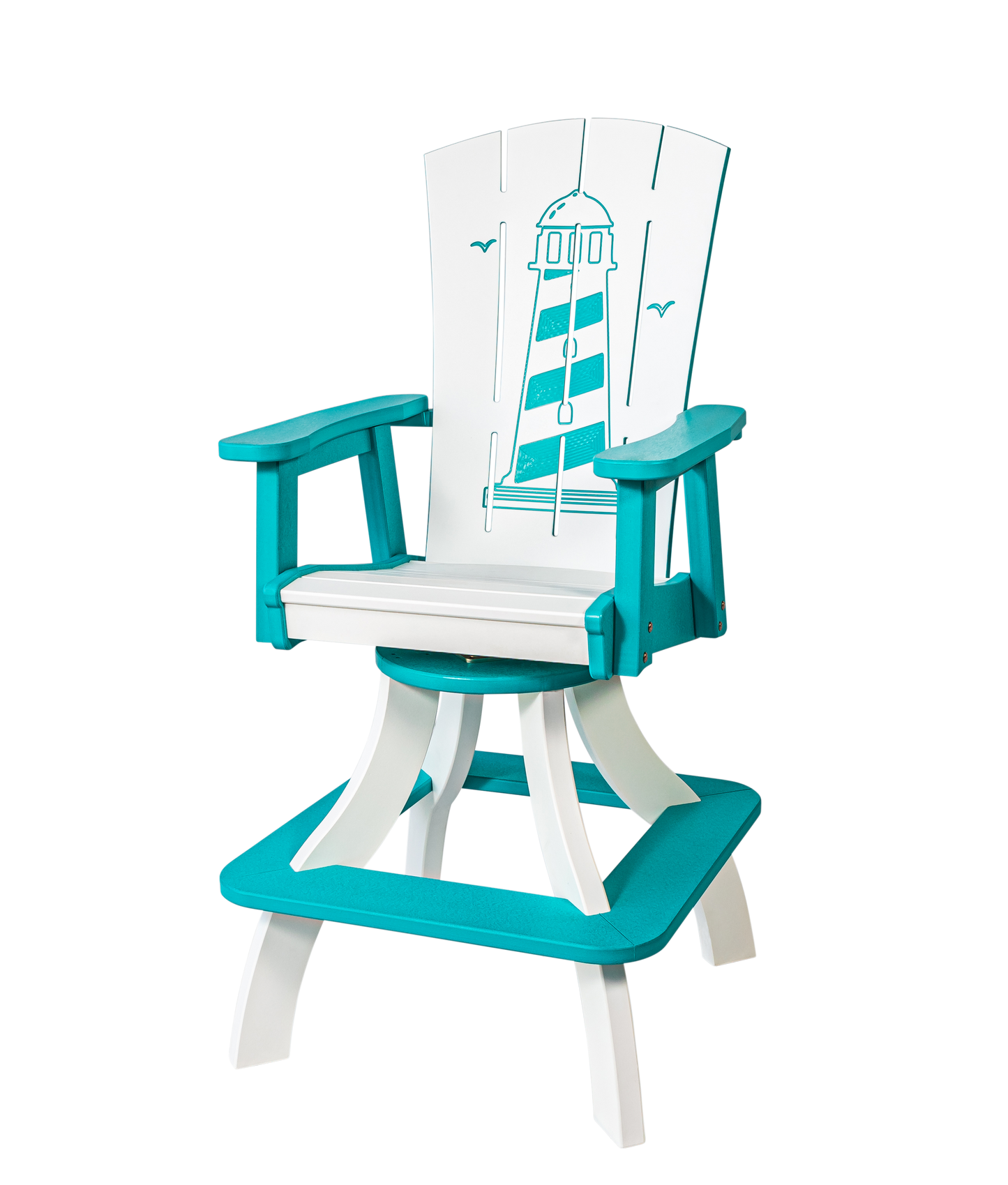 Beaver Dam Woodworks Bayside Lighthouse Swivel Bar Chair - LEAD TIME TO SHIP 4 WEEKS OR LESS