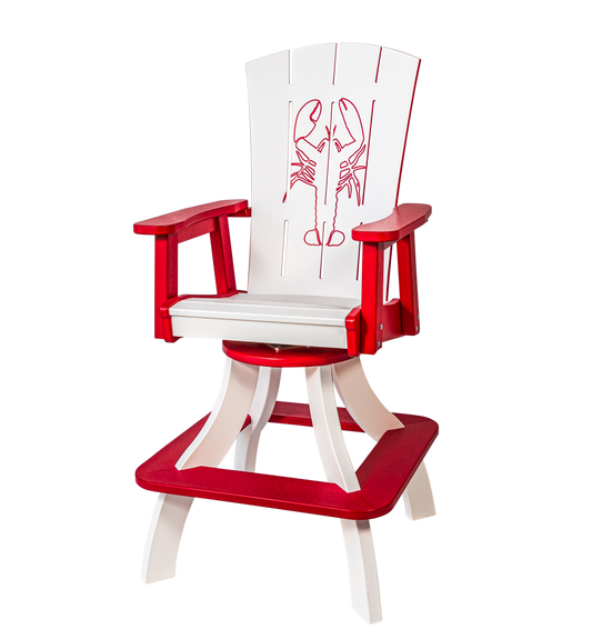 Beaver Dam Woodworks Bayside Lobster Swivel Bar Chair - LEAD TIME TO SHIP 4 WEEKS OR LESS