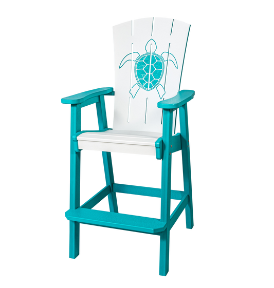 Beaver Dam Woodworks Bayside Turtle Design Bar Chair (BAR HEIGHT) -  LEAD TIME TO SHIP 4 WEEKS OR LESS