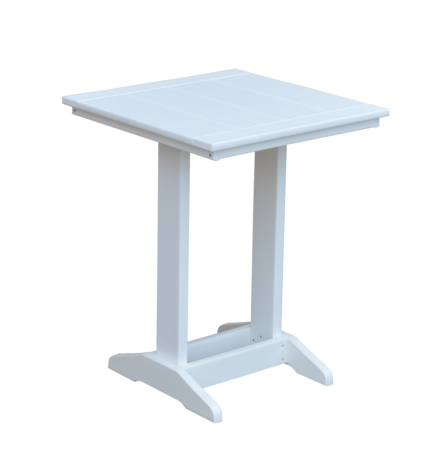 Bryton Park Poly Furniture Recycled Plastic 22" Square Balcony Side Table (PAIRS W/ COUNTER HEIGHT FURNITURE) - LEAD TIME TO SHIP 10 BUSINESS DAYS