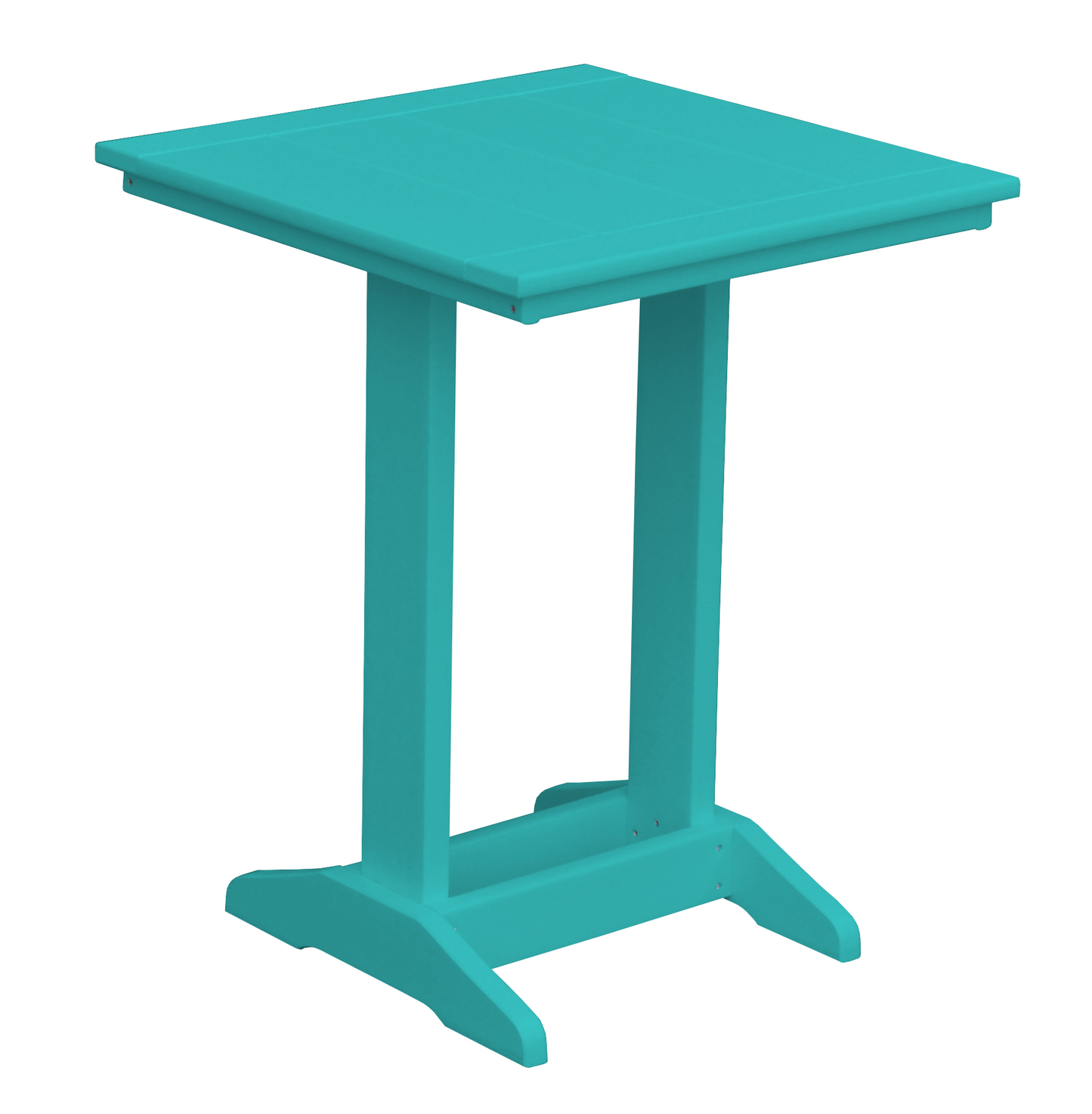 Bryton Park Poly Furniture Recycled Plastic 22" Square Balcony Side Table (PAIRS W/ COUNTER HEIGHT FURNITURE) - LEAD TIME TO SHIP 10 BUSINESS DAYS