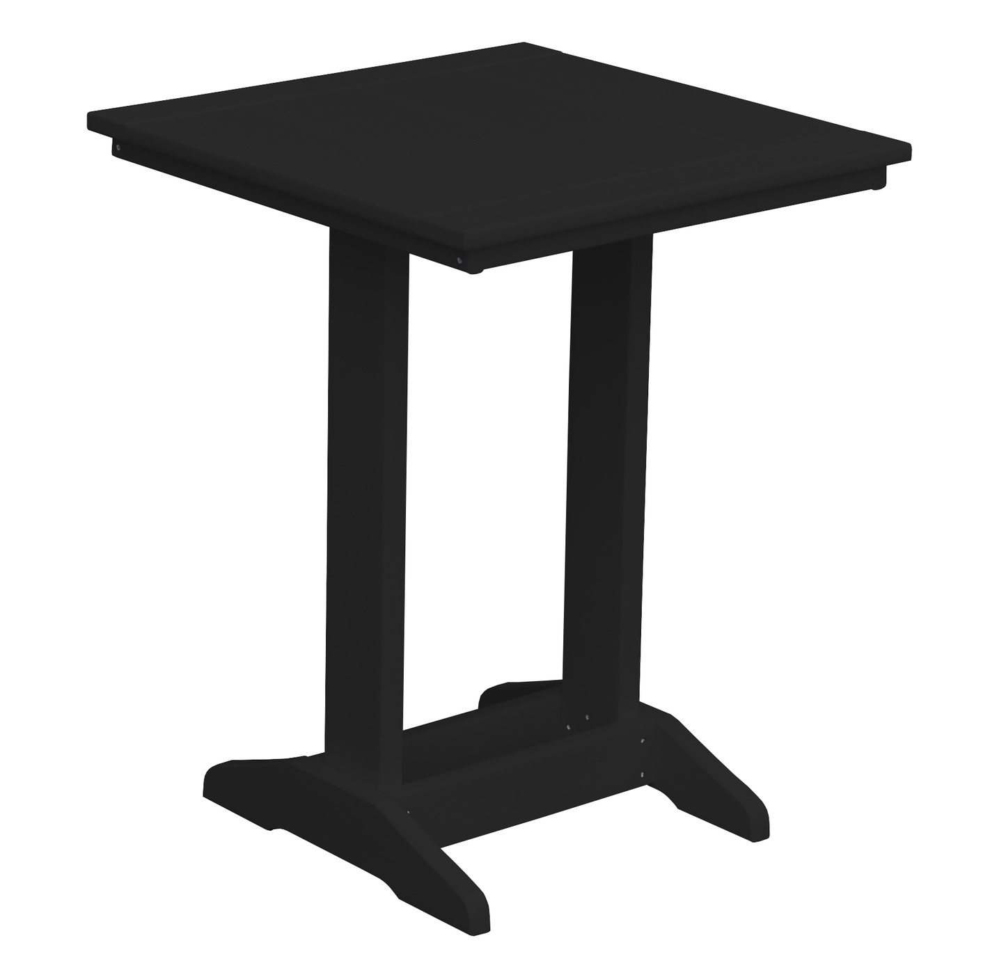 Bryton Park Poly Furniture Recycled Plastic 22" Square Balcony Side Table (PAIRS W/ COUNTER HEIGHT FURNITURE) - LEAD TIME TO SHIP 10 BUSINESS DAYS